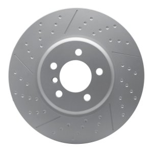 BMW 435I Brake Rotor (1) - Front - R1 Concepts - Dimpled & Slotted GeoSPEC Coated - `13-`20